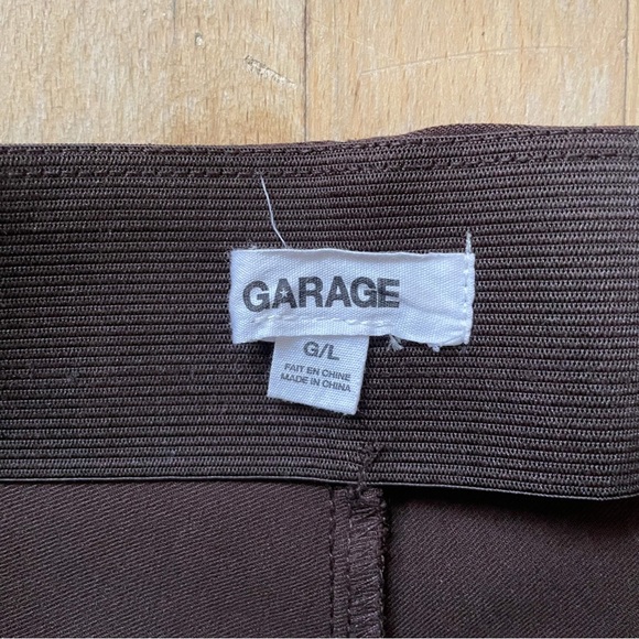 NWOT Garage Dark Brown High Waist Flared Stretch Piper Pants Large - Picture 8 of 8